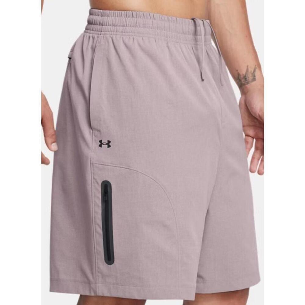 $90 Men's Under Armour Men's UA Unstoppable Vented Shorts Tetra Grey Size Small